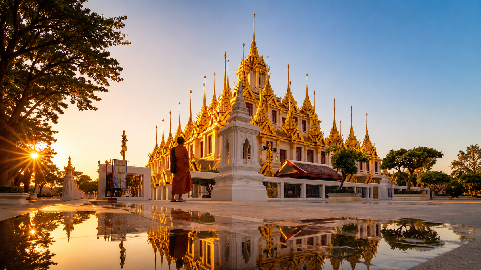 The Metal Castle of Bangkok  (Wat Ratchanatdaram)